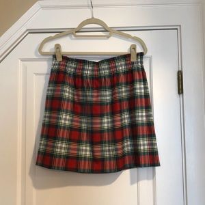 J Crew tartan red and green skirt